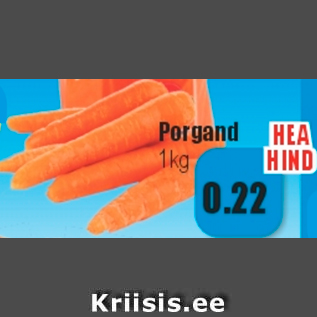 Allahindlus - Porgandi 1 kg