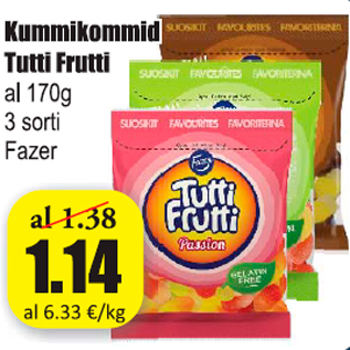 Allahindlus - Kummikommid Tutti Frutti