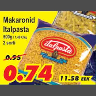 Allahindlus - Makaronid Italpasta