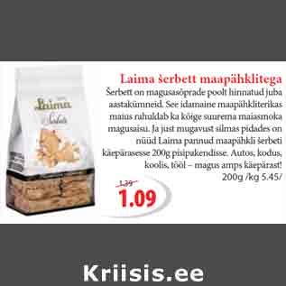 Allahindlus - Laima šerbett maapähklitega