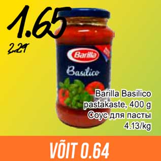 Allahindlus - Barilla Basilico pastakaste, 400 g