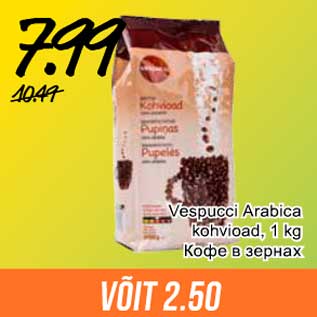 Allahindlus - Vespucci Arabica kohvioad, 1 kg