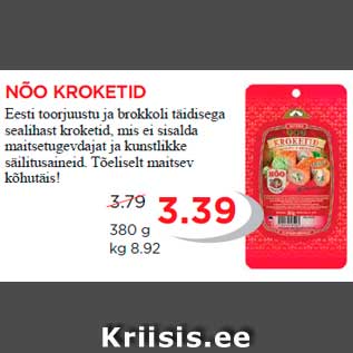 Allahindlus - NÕO KROKETID 380 g