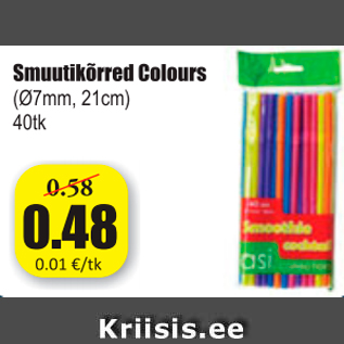 Allahindlus - Smuutikõrred Colours