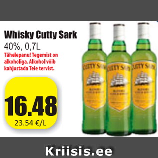 Allahindlus - Whisky Cutty Sark