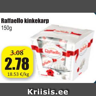 Allahindlus - Raffaello kinkekarp 150 g