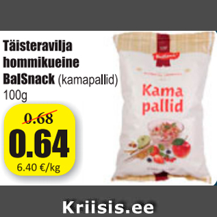 Allahindlus - Täisteravilja hommikueine BalSnack