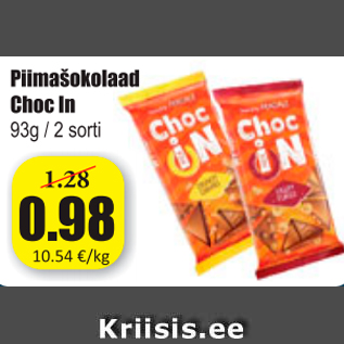 Allahindlus - Piimašokolaad Choc In