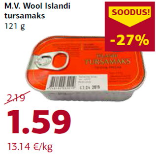 Allahindlus - M.V. Wool Islandi tursamaks 121 g