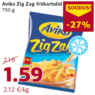 Allahindlus - Aviko Zig Zag friikartulid 750 g