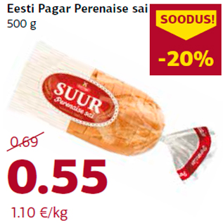 Allahindlus - Eesti Pagar Perenaise sai 500 g