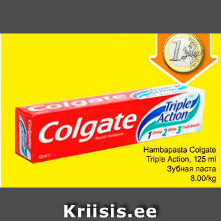 Allahindlus - hambapasta Colgate Triple Action, 125 ml