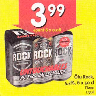 Allahindlus - Õlu Rock, 5,3%, 6 x 50 cl