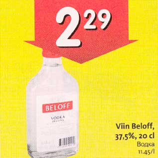 Allahindlus - Viin Beloff, 37,5%,20 cl