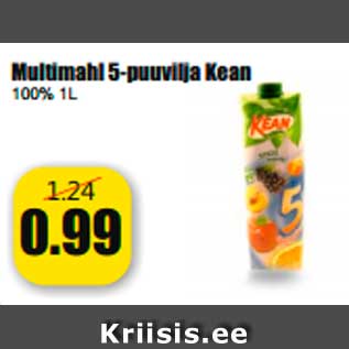 Allahindlus - Multimahl 5-puuvilja Kean