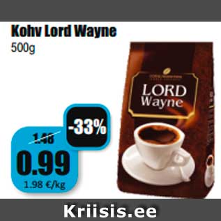 Allahindlus - Kohv Lord Wayne 500g