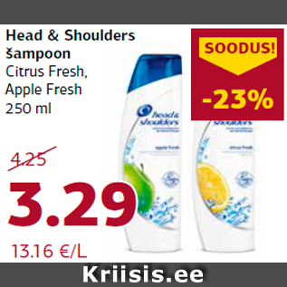 Allahindlus - Head & Shoulders šampoon