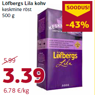 Allahindlus - Löfbergs Lila kohv