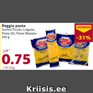 Allahindlus - Reggia pasta