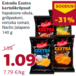 Allahindlus - Estrella Exxtra kartulikrõpsud