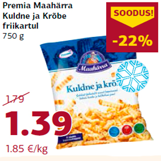 Allahindlus - Premia Maahärra Kuldne ja Krõbe friikartul 750 g