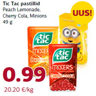 Allahindlus - Tic Tac pastillid