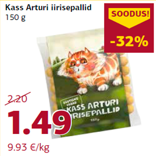 Allahindlus - Kass Arturi iirisepallid 150 g