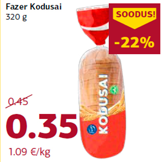 Allahindlus - Fazer Kodusai 320 g