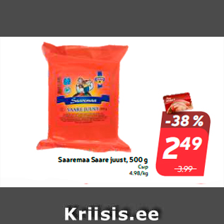 Allahindlus - Saaremaa Saare juust, 500 g