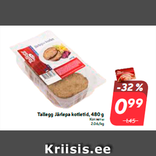 Allahindlus - Tallegg Järlepa kotletid, 480 g