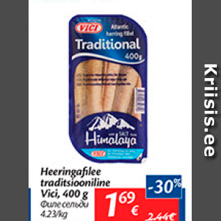 Allahindlus - Heeringafilee traditsiooniline Vici, 400 g