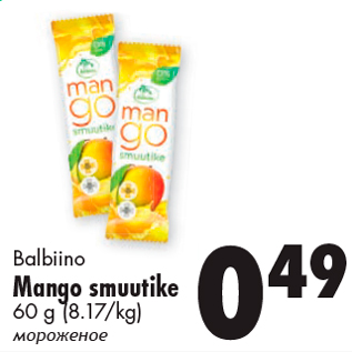 Allahindlus - Balbiino Mango smuutike