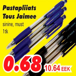 Allahindlus - Pastalpiiats Tous Jaimee