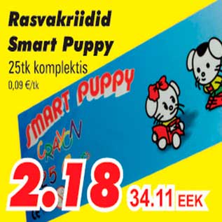 Allahindlus - Rasvakriidid Smart Puppy