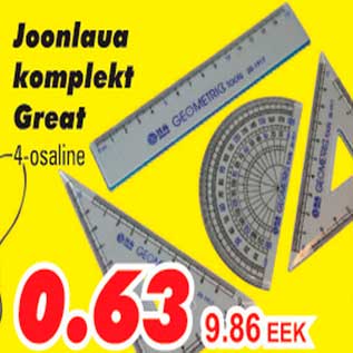 Allahindlus - Joonlaua komplekt Great