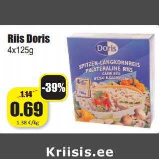 Allahindlus - Riis Doris 4x125g