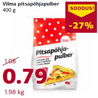 Allahindlus - Vilma pitsapõhjapulber 400 g