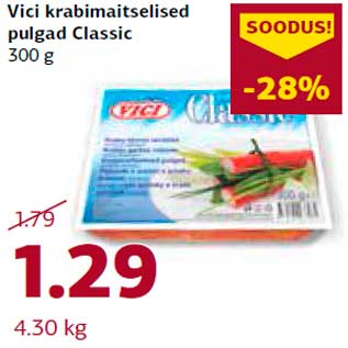 Allahindlus - Vici krabimaitselised pulgad Classic 300 g