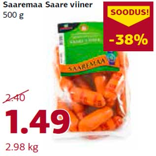 Allahindlus - Saaremaa Saare viiner 500 g