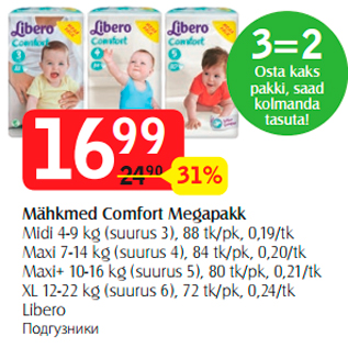 Allahindlus - Mähkmed Comfort Megapakk