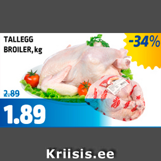 Allahindlus - TALLEGG BROILER, kg