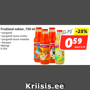 Allahindlus - Fruitland nektar, 750 ml