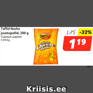 Allahindlus - Taffel Nacho juustupallid, 200 g