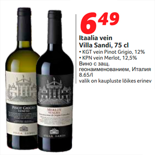 Allahindlus - Itaalia vein Villa Sandi, 75 cl