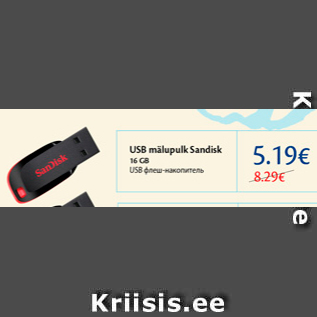 Allahindlus - USB mälupulk Sandisk