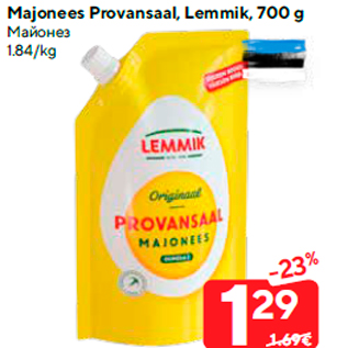 Allahindlus - Majonees Provansaal, Lemmik, 700 g