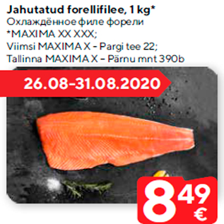 Allahindlus - Jahutatud forellifilee, 1 kg*