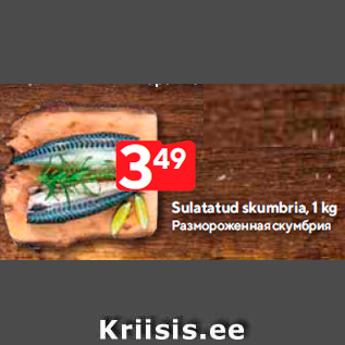 Allahindlus - Sulatatud skumbria, 1 kg