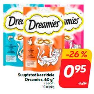 Allahindlus - Suupisted kassidele Dreamies, 60 g*