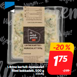 Allahindlus - Lihtne kartuli-munasalat Rimi kokkadelt, 500 g